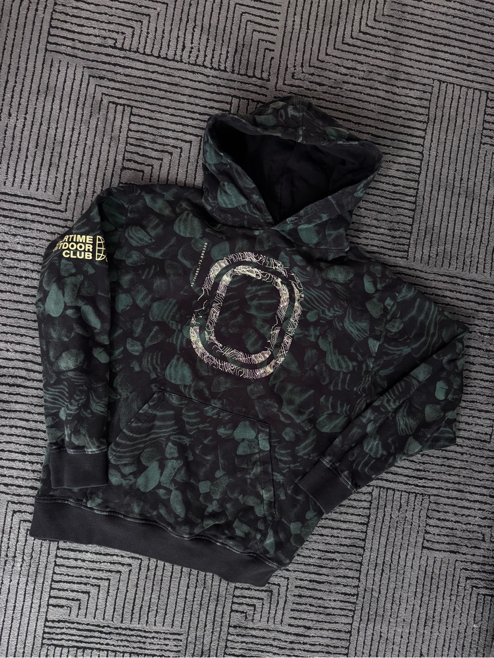 Overtime outdoor club camo hoodie black green Size L